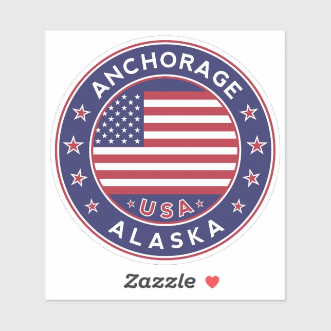 Anchorage Alaska, Anchorage Sticker (Sheet)