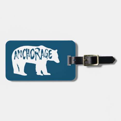 Anchorage Alaska Bear Luggage Tag