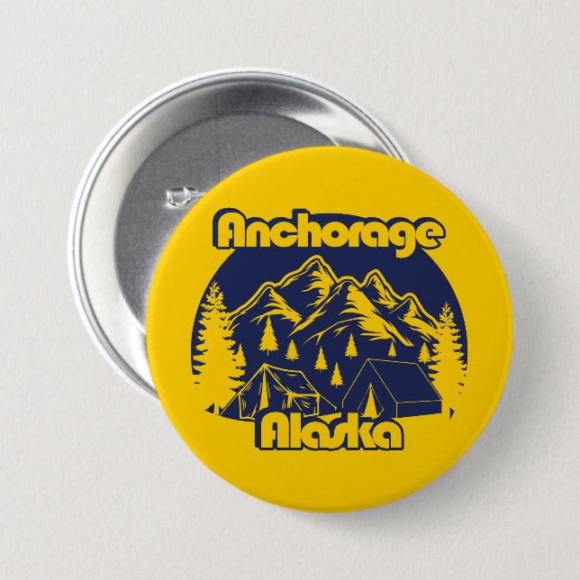 Anchorage Alaska Button (Front & Back)