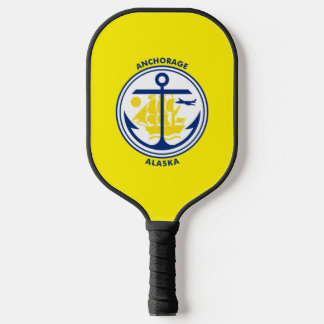 Anchorage (Alaska) City flag Pickleball Paddle