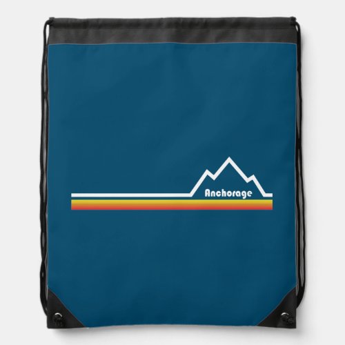 Anchorage Alaska Drawstring Bag