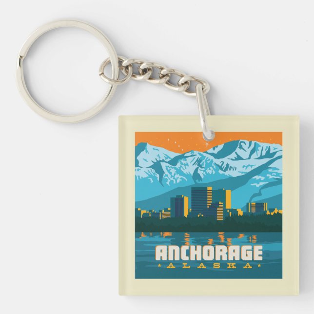 Anchorage, Alaska Keychain (Front)