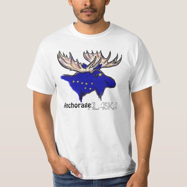 Anchorage Alaska local flag value tee (Front)