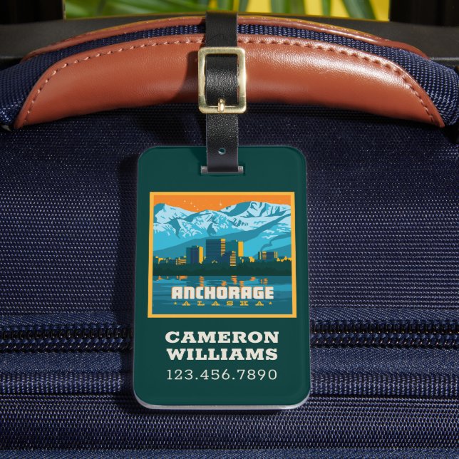 Anchorage, Alaska Luggage Tag (Front Insitu 2)