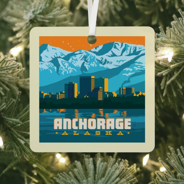 Anchorage, Alaska Metal Ornament (Insitu)