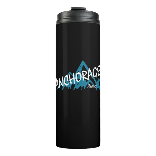 Anchorage Alaska Mountains Thermal Tumbler (Front)