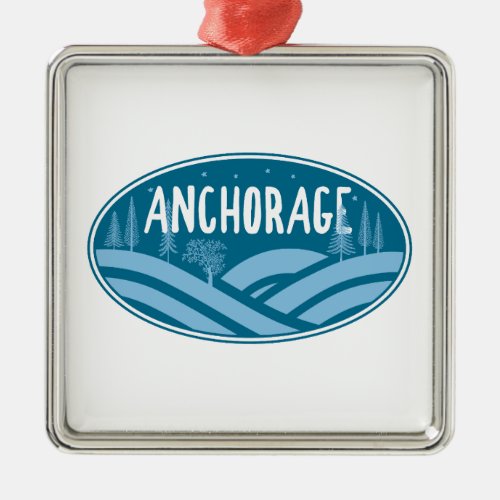 Anchorage Alaska Outdoors Metal Ornament