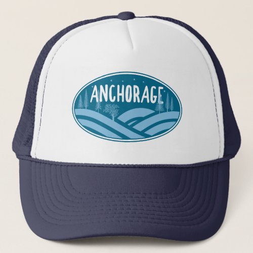 Anchorage Alaska Outdoors Trucker Hat