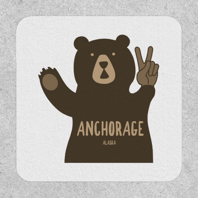 Anchorage Alaska Peace Bear Patch (Front)