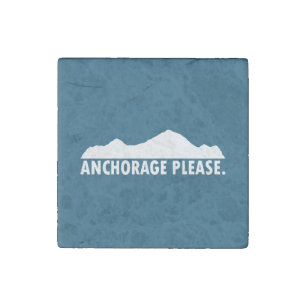 Anchorage Alaska Please Stone Magnet