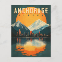 Anchorage, Alaska Postcard - Stunning City Views