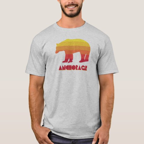 Anchorage Alaska Rainbow Bear T_Shirt