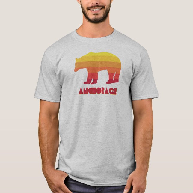 Anchorage Alaska Rainbow Bear T-Shirt (Front)