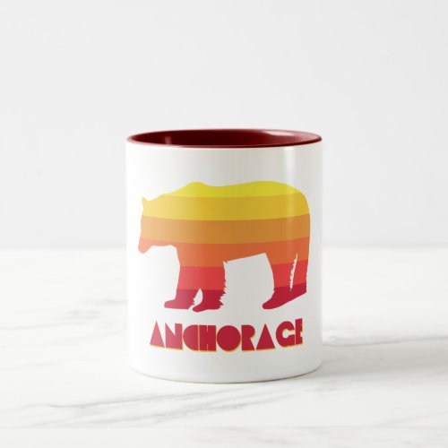 Anchorage Alaska Rainbow Bear Two_Tone Coffee Mug