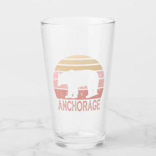Anchorage Alaska Retro Bear Glass