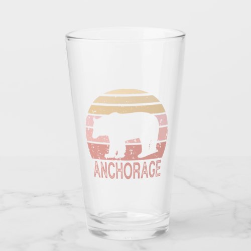 Anchorage Alaska Retro Bear Glass