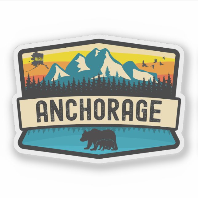 Anchorage, Alaska Sticker (Front)