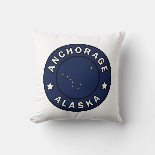 Anchorage Alaska Throw Pillow