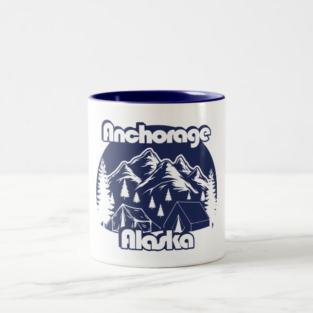 Anchorage Alaska Two-Tone Coffee Mug (Center)