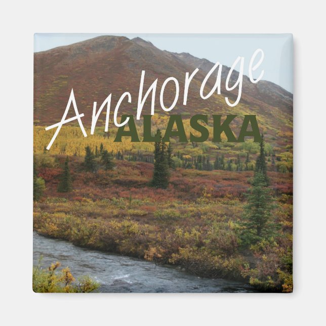 Anchorage Alaska USA Souvenir Fridge Magnet (Front)