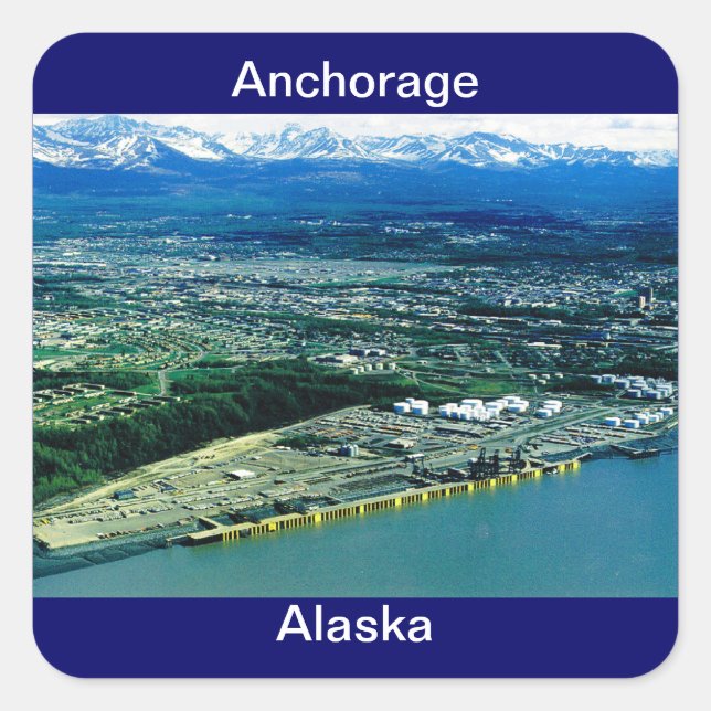 Anchorage, Alaska View Square Sticker (Front)