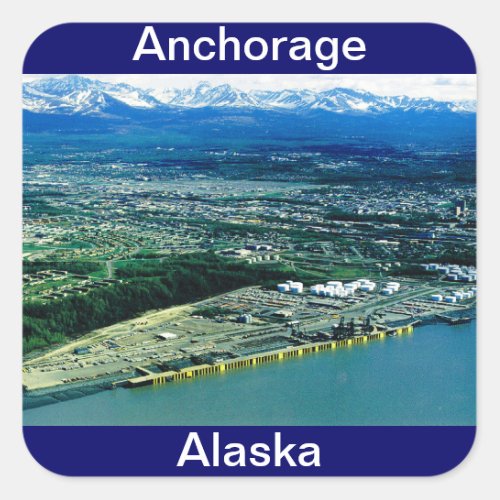 Anchorage Alaska View Square Sticker