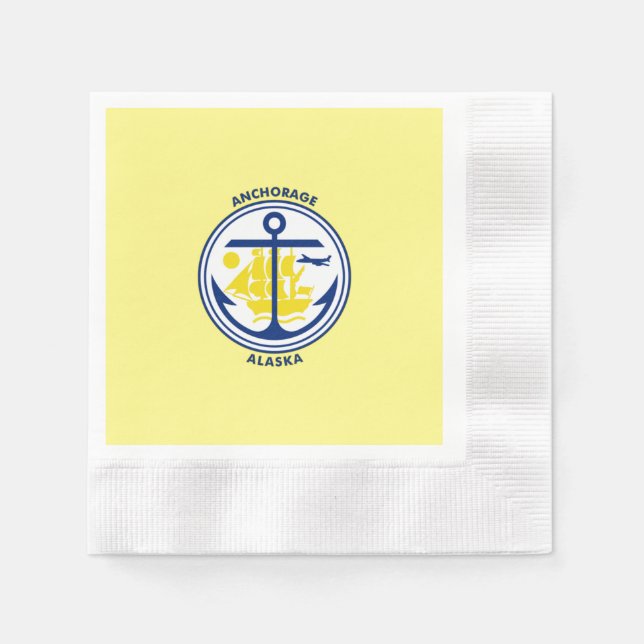 Anchorage city flag napkins (Front)