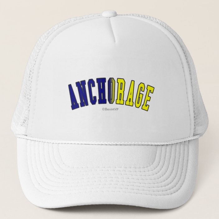 Anchorage in Alaska State Flag Colors Hat