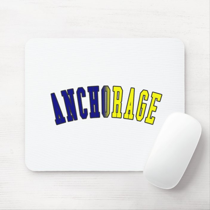 Anchorage in Alaska State Flag Colors Mousepad