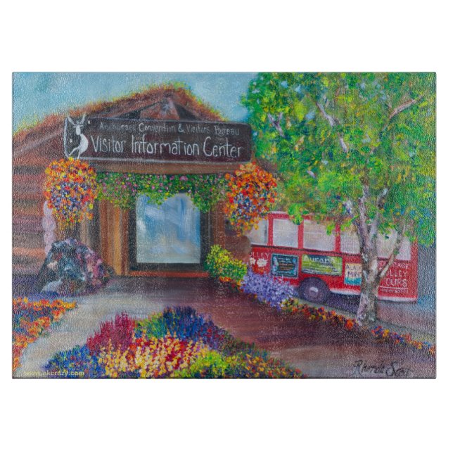 Anchorage Visitor Center cutting board (Front)