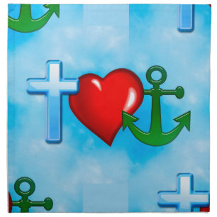 anchored by jesus cloth napkin