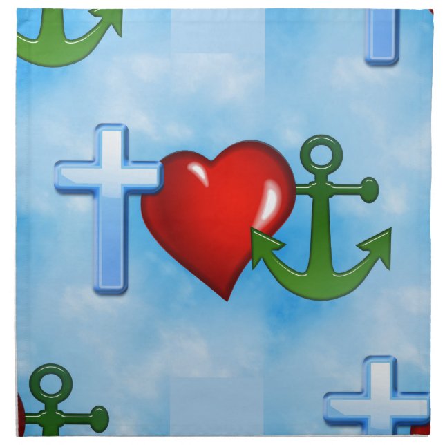anchored by jesus cloth napkin (Front)