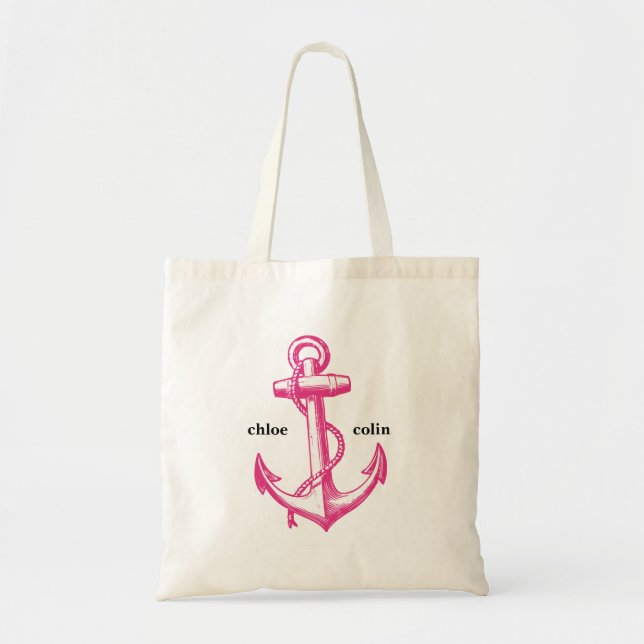 Anchored By Love - Welcome Wedding Tote Bag (Front)