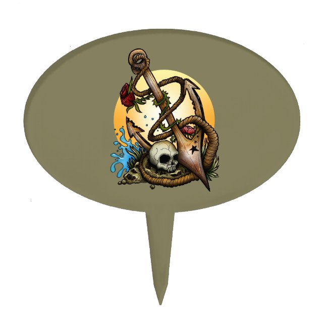 Anchored Cake Topper (Front)