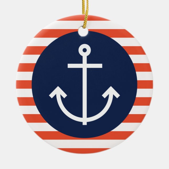 Anchored Ceramic Ornament (Front)
