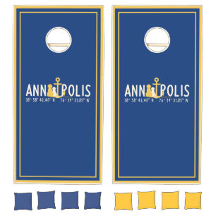 Anchored in Annapolis Dogs Cornhole Set