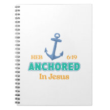 Anchored in Christ Notebook with Hebrews 6:19