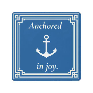 Anchored in Joy  Metal Print
