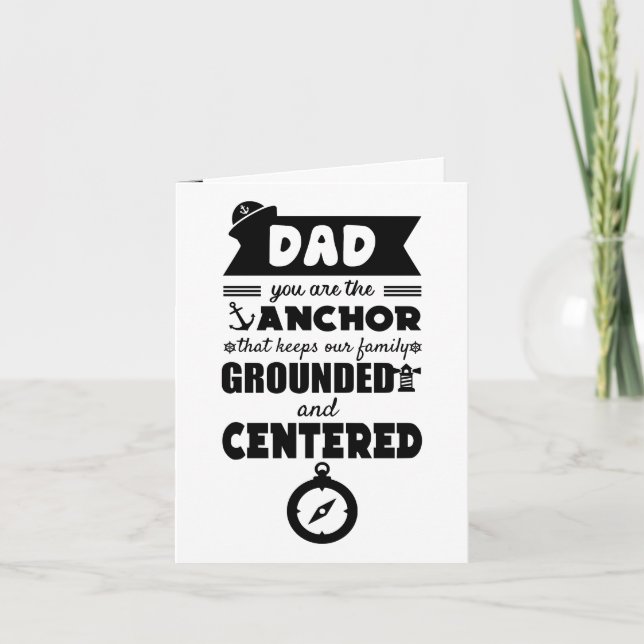 Anchored in Love: Father's Day Greetings Card (Front)