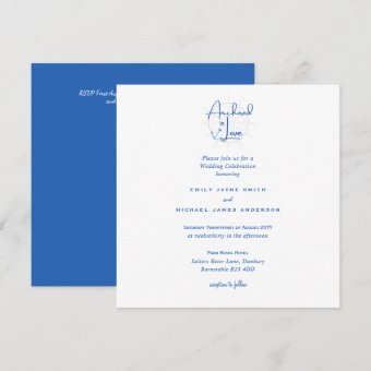 Anchored in Love Nautical Wedding Invitation | Zazzle