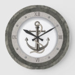 Anchored In Stone Large Clock at Zazzle