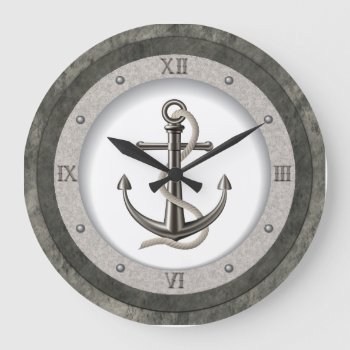 Anchored In Stone Large Clock by artNimages at Zazzle