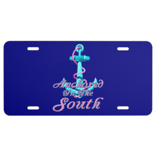 Anchored in the south license plate
