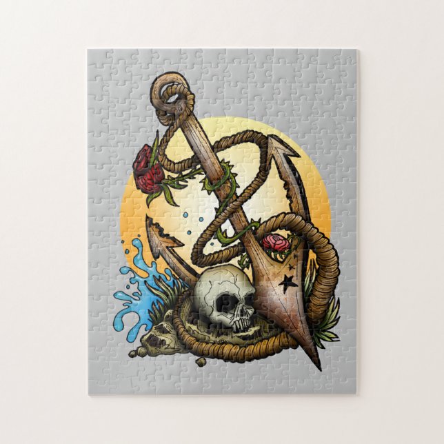 Anchored Jigsaw Puzzle (Vertical)