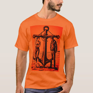 "Anchored Love: Realistic Portrait of a Romantic C T-Shirt