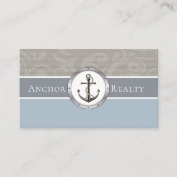 Anchored Neutrals Business Card by artNimages at Zazzle