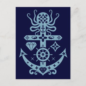 Anchored Postcard by Middlemind at Zazzle