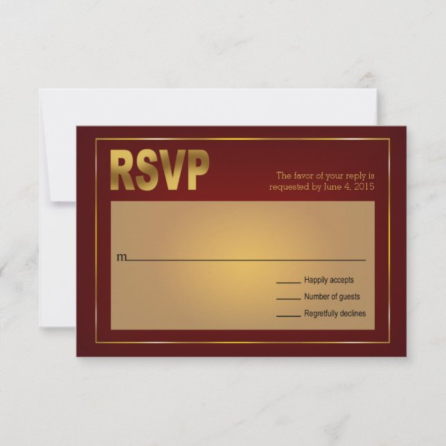 Anchored Seashell Nautical Wedding | burgundy RSVP Card (Front)