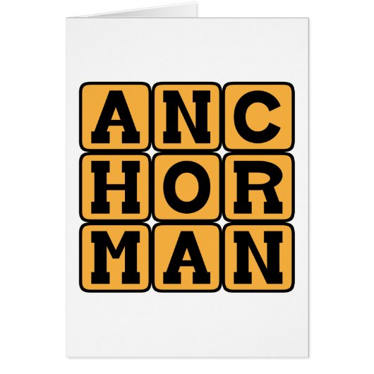 Anchorman, TV Personality (Front)