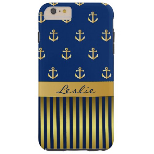 Anchors and Stripes iPhone 6 Plus Case